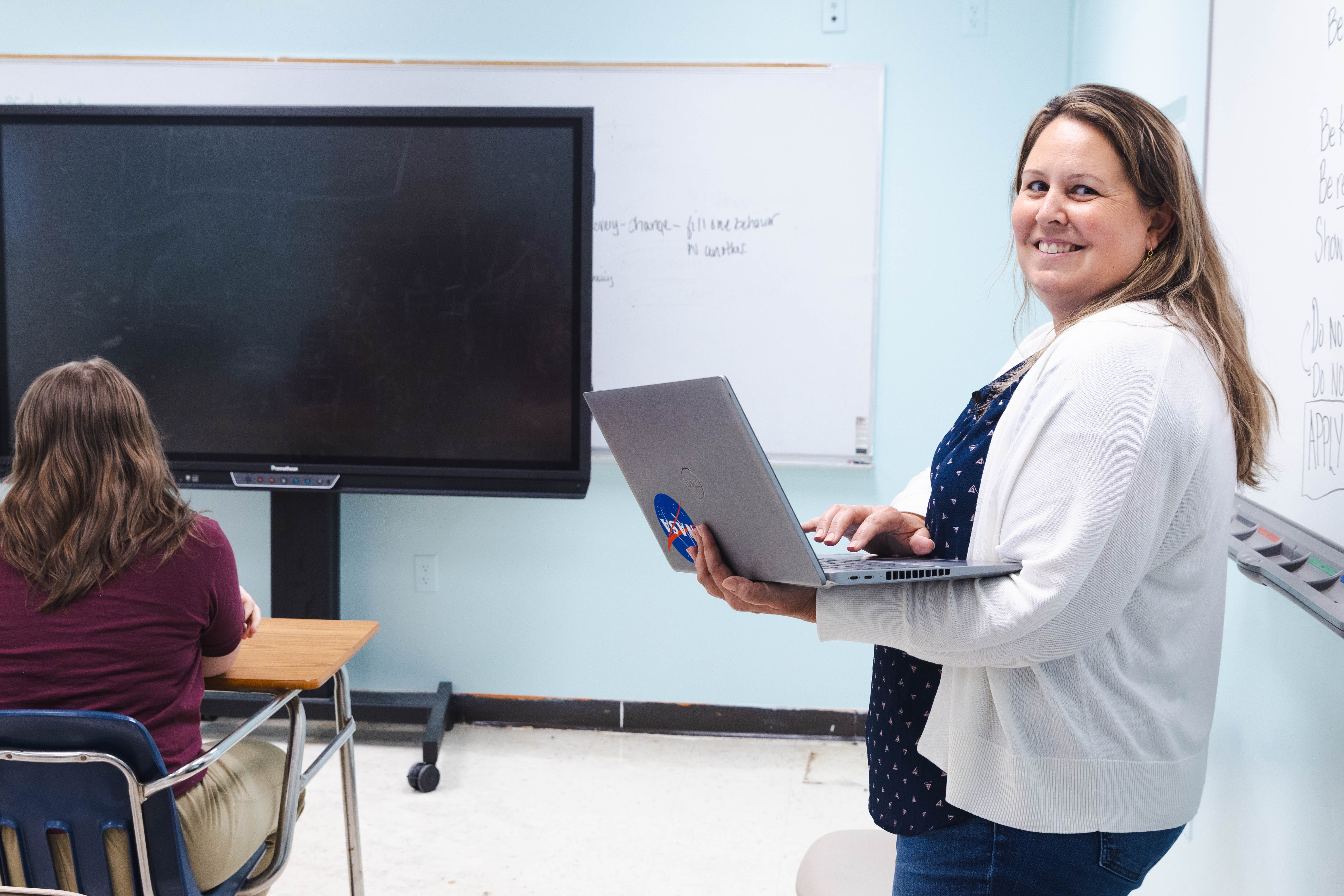 Teachers in class room